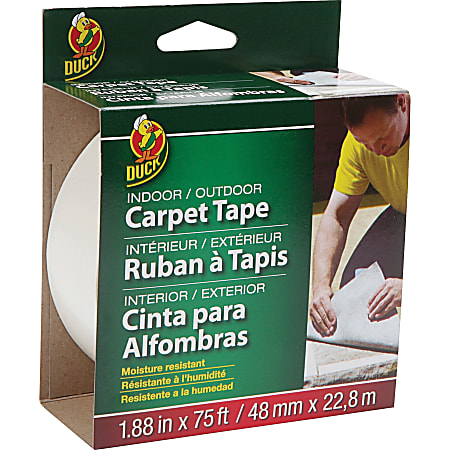 Duck Brand Indoor/outdoor Double-sided Carpet Tape, 1.88 x 25 Yd., White